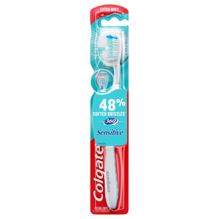 COLGATE Colgate Adult 360 Sensitive Extra Soft Enamel Health Toothbrush, PK72 168176